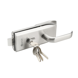 Serrure de porte en verre à double poignée latérale en acier inoxydable de bureau