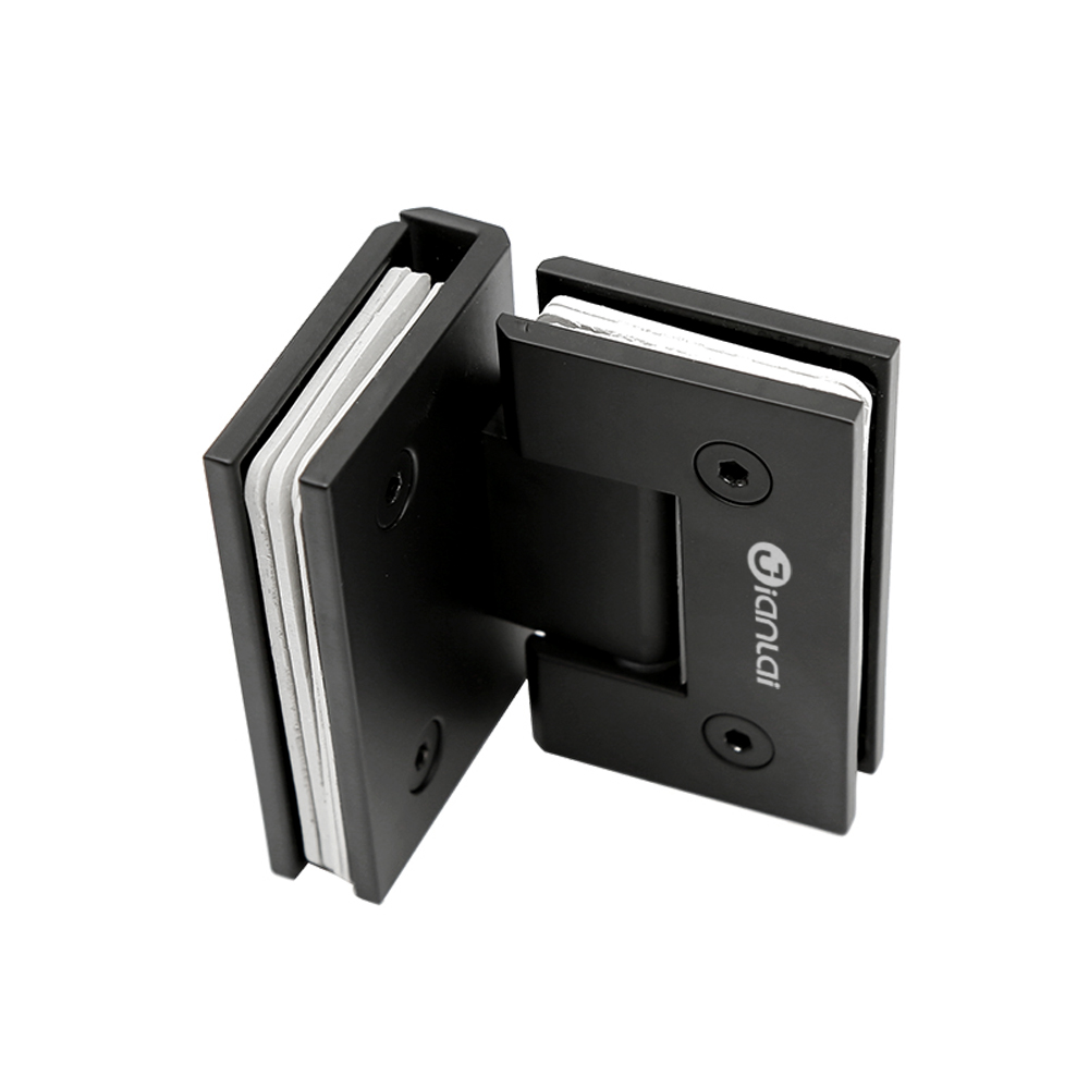 Charnière de porte de douche robuste noire à pivot de porte de salle de bain