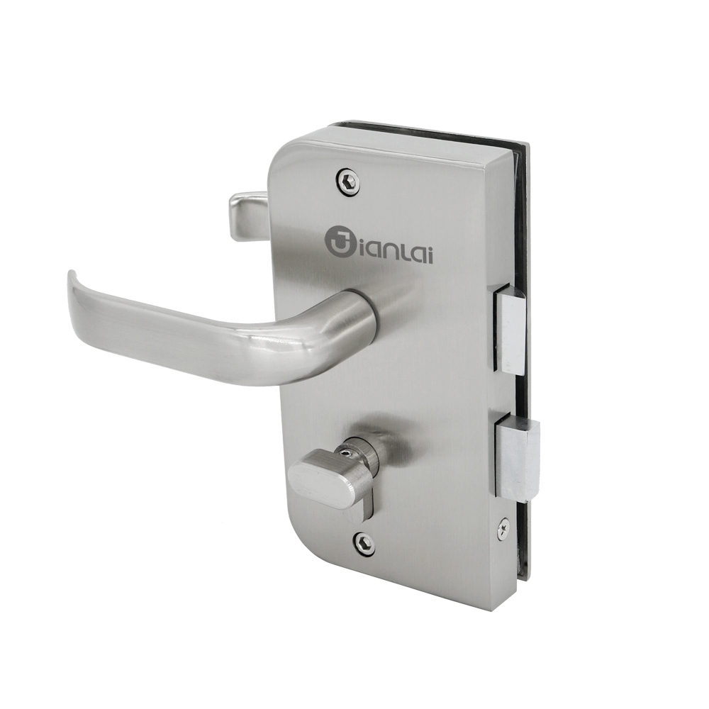 Serrure de porte en verre coulissante double en alliage de zinc commercial de vente chaude